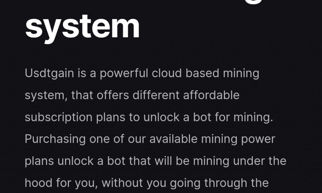 usdtgain Reviews Scam or Legit Register Login how usdtgain.com work