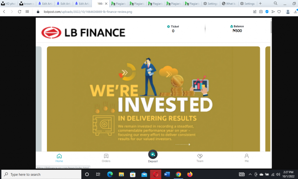 Lbfinance-ng.com Reviews Scam or Legit Register Login how Lb finance App work