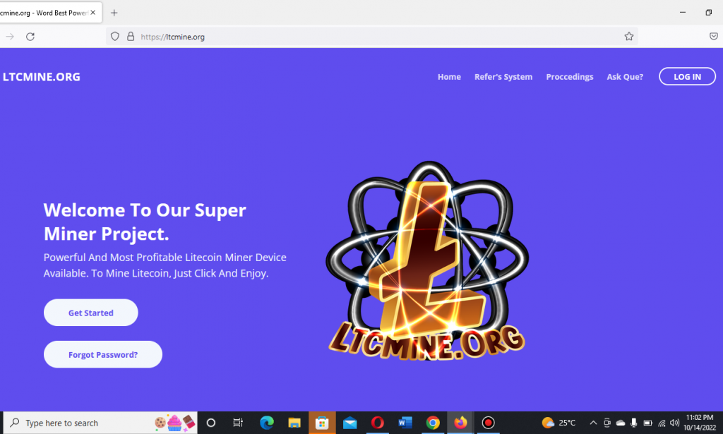 Ltcmine.org Review Scam or Legit Register Login how Ltcmine App work