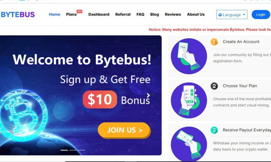 Bytebus Review Scam or Legit Bytebus.com login Sign up