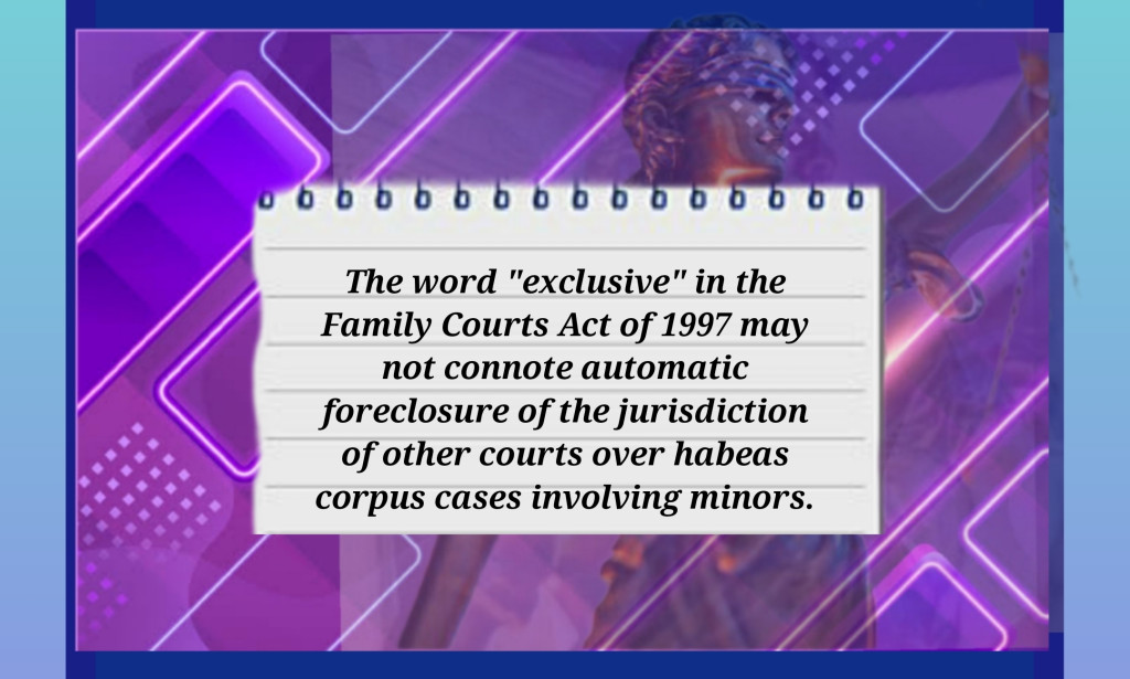 WRIT OF HABEAS CORPUS; CONCURRENT JURISDICTION.