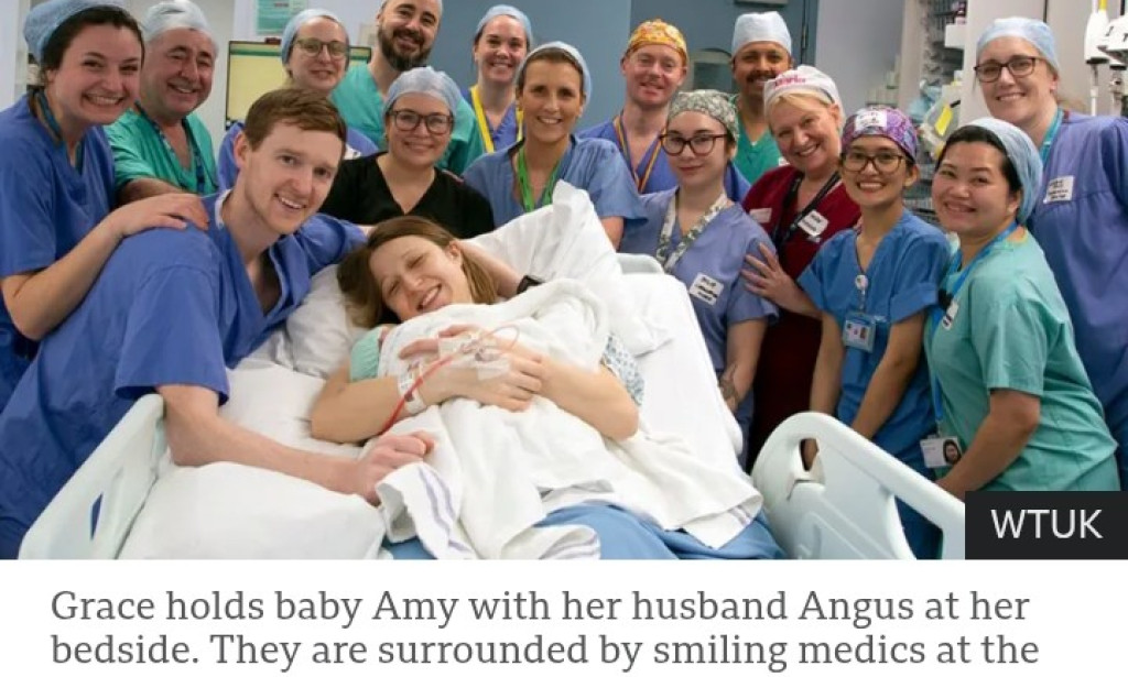 'A little miracle': First baby born in UK to woman with transplanted womb.