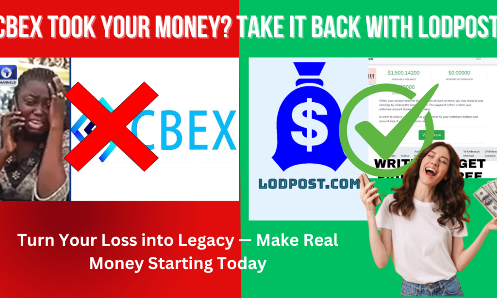 From CBEX Crash to Cash Flow: How You Can Start Making Real Money with Lodpost Today