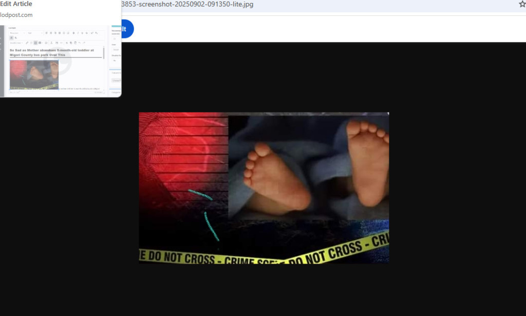 So Sad as Mother abandons 5-month-old toddler at Migori County bus park Over This