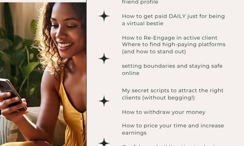 How Women Can Earn $500+ Monthly as Cyber / Virtual Friends (Chat, Call & Live Streaming in Dollars & Pounds)