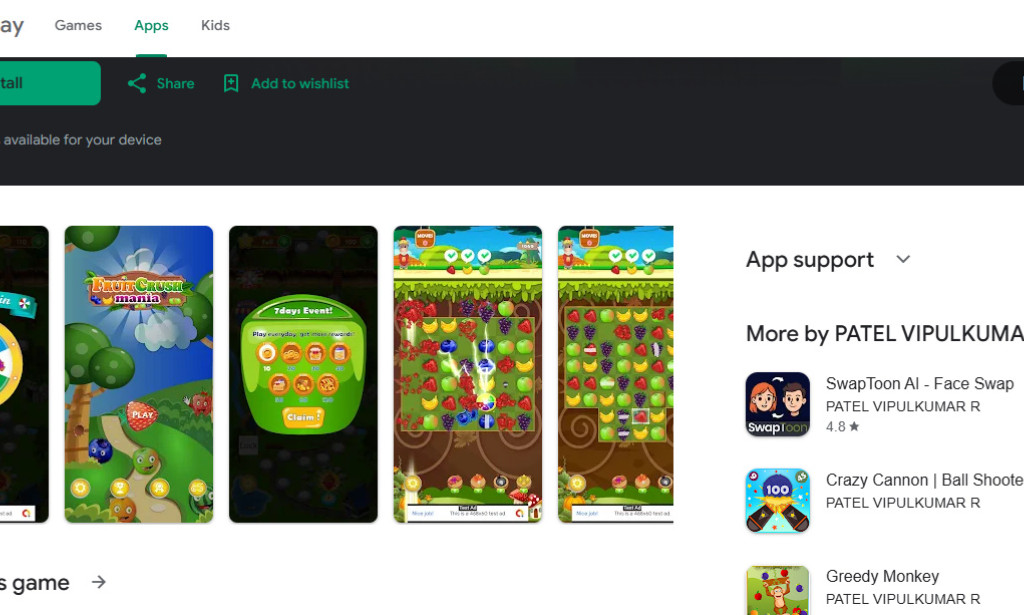 Fruit Crush Mania: Link App Review — Korean Fruit Cutting Fraud Game From Incheon, Seoul Exposed