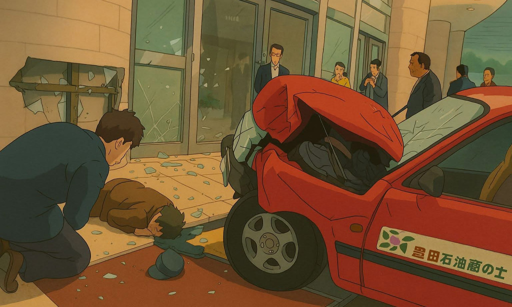 August 5 Nina hotel taxi accident in yeung uk road in Tsuen wan