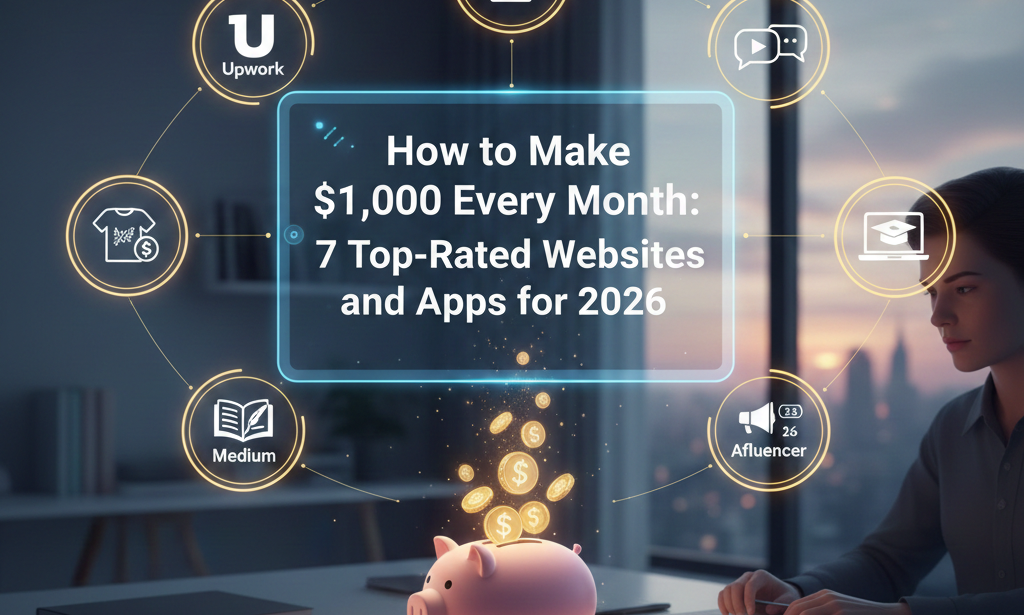 How to Make $1,000 Every Month: 7 Top-Rated Websites and Apps for 2026