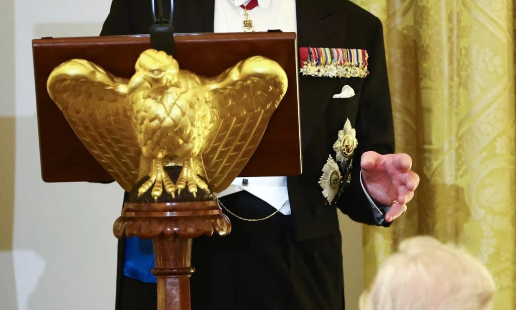 Charles III speaking against trump
