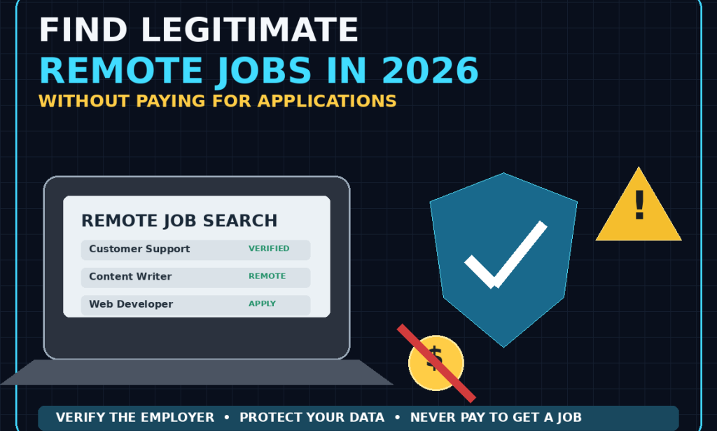How to Find Legitimate Remote Jobs in 2026 Without Paying for Applications