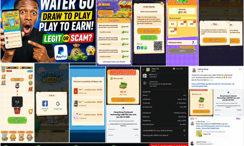 Water Go Earn Money App – Legit or Fake? Full Review