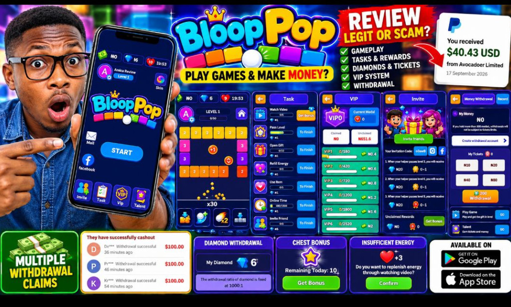 Bloop Pop Withdrawal & Gameplay Tutorial 2026: How to Play, Earn & Withdraw