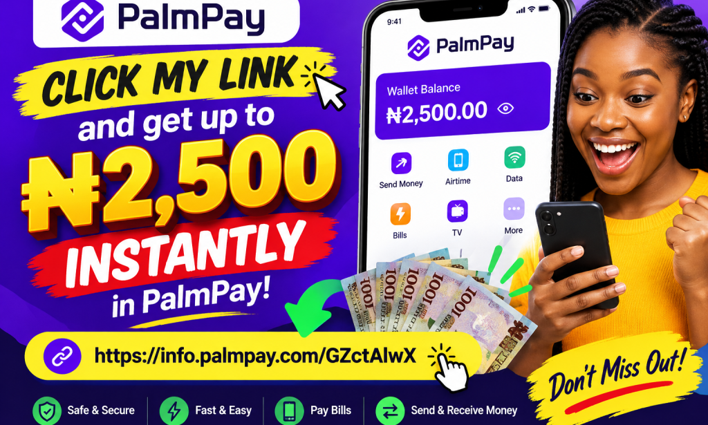 CHECK THIS PALMPAY OFFER: YOU COULD GET UP TO ₦2,500