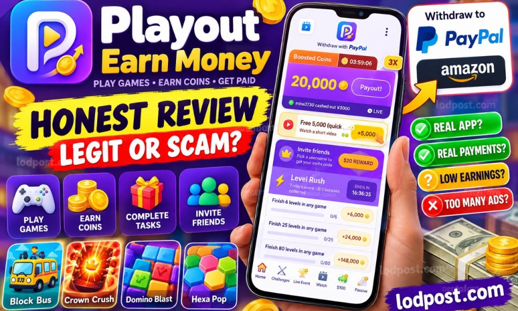 Playout: Earn Money Review 2026 – Legit or Scam? PayPal, Withdrawal & Earnings