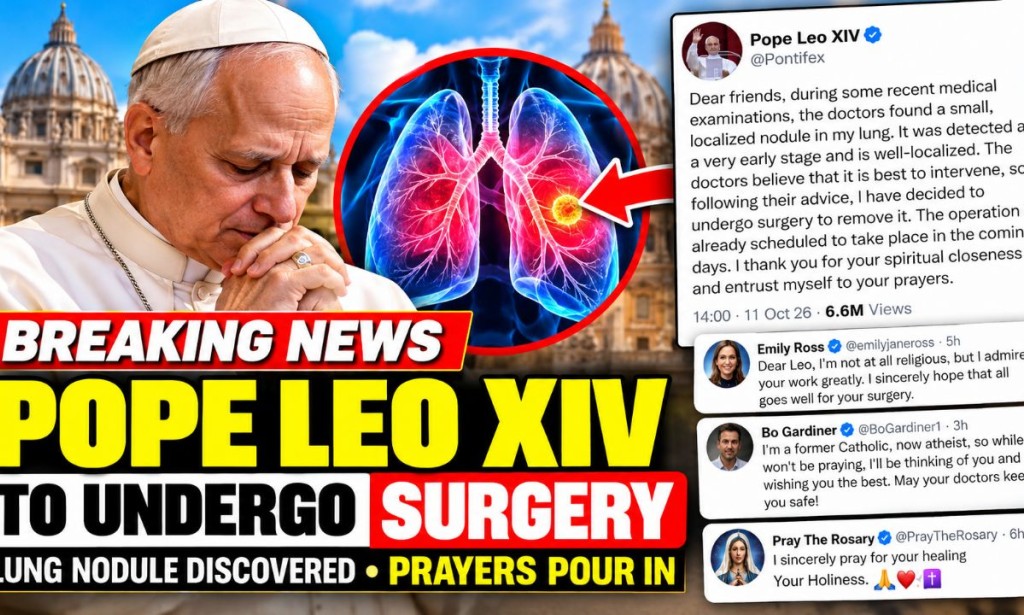 Pope Leo XIV Announces Lung Surgery After Early Nodule Discovery,