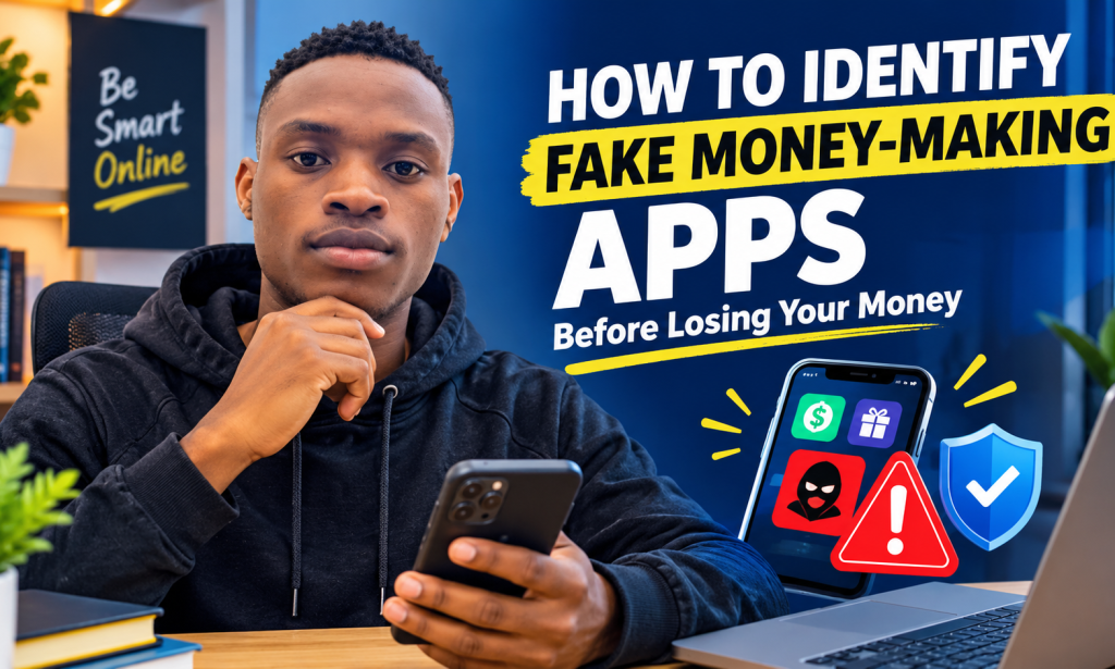HOW TO IDENTIFY FAKE MONEY MAKING APPS BEFORE LOSING YOUR MONEY.
