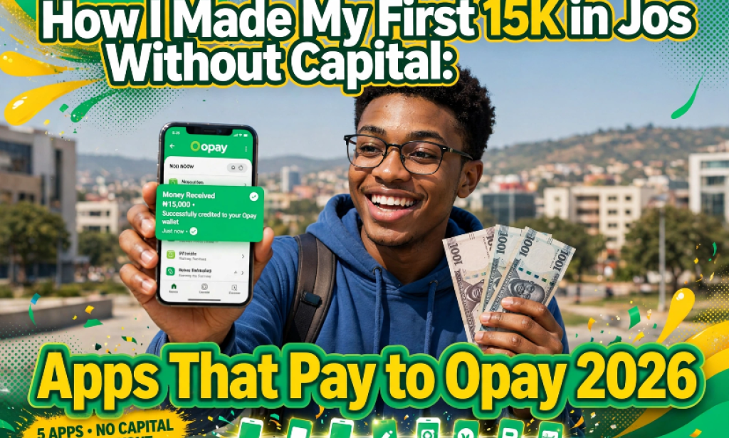 How I Made My First 15k in Jos Without Capital: 5 Apps That Pay  to  Opay in 2026