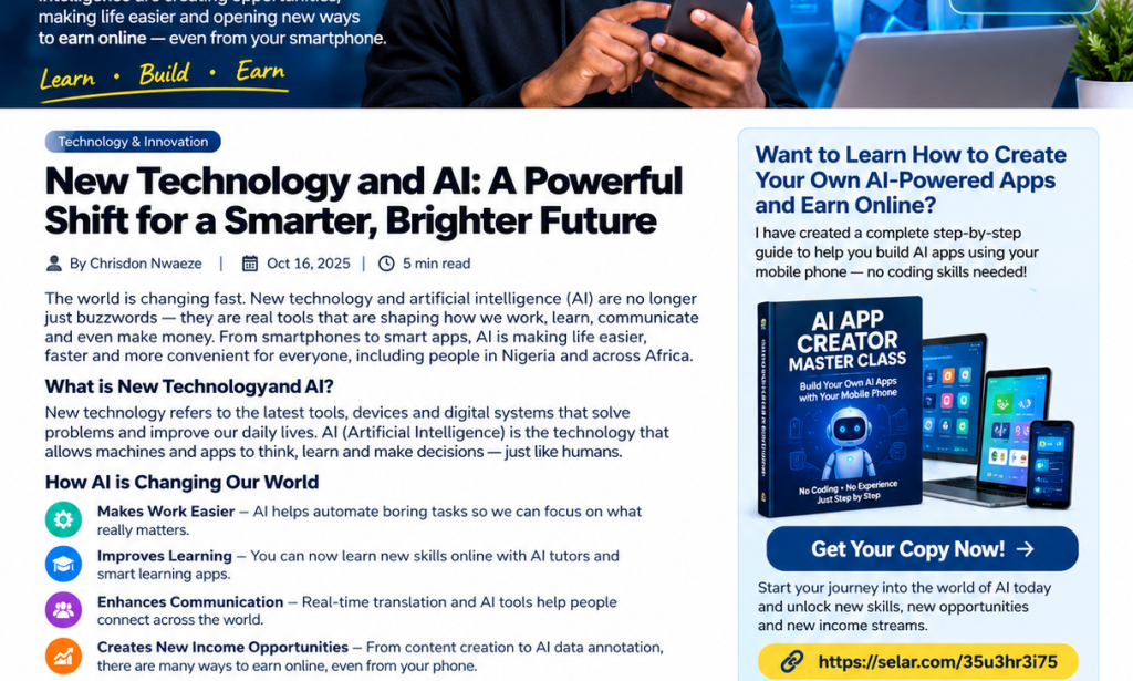 New technology and Ai how artificial intelligence is changing the world