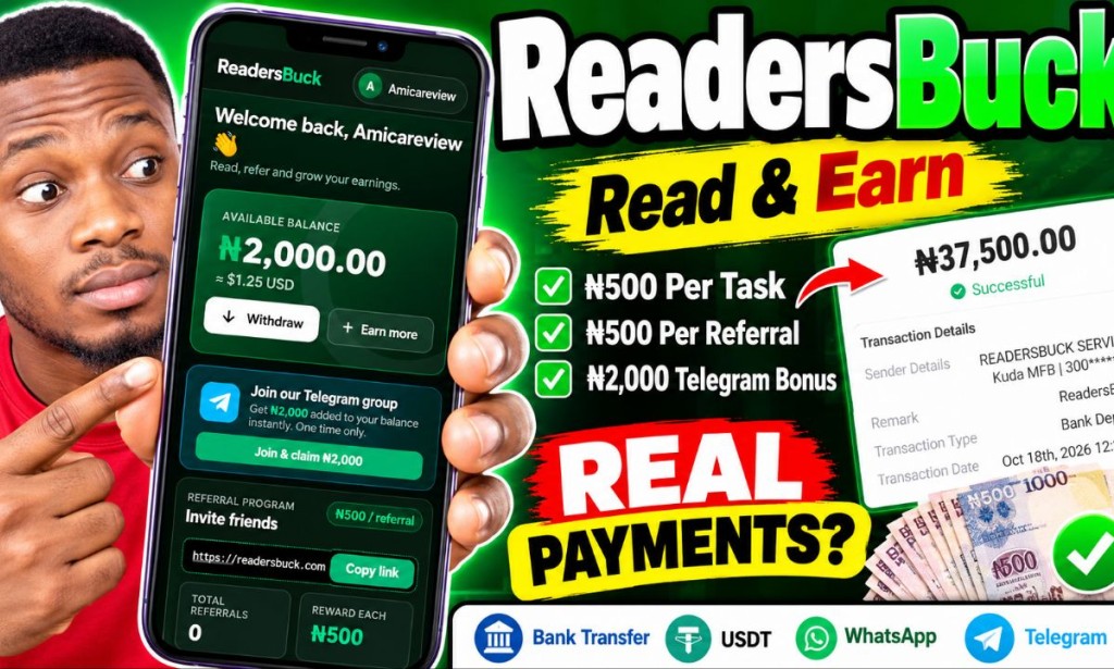 ReadersBuck Review 2026: Legit or Scam? ₦500 Per Task