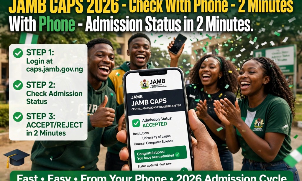 How to Check JAMB CAPS 2026 With Phone - Admission Status in 2 Minutes
