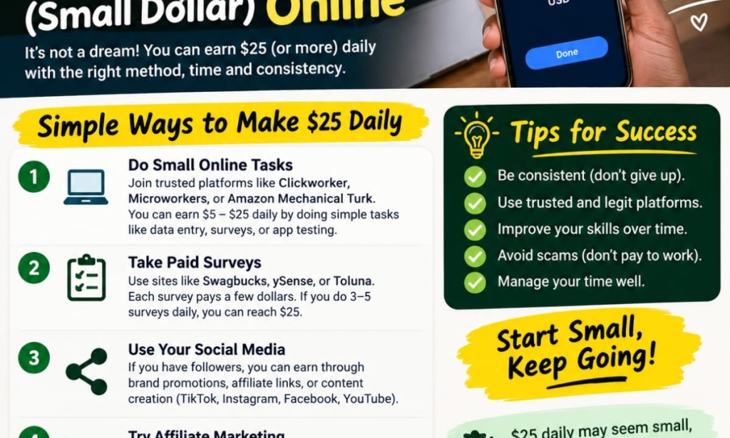 How to make 25 dollar online
