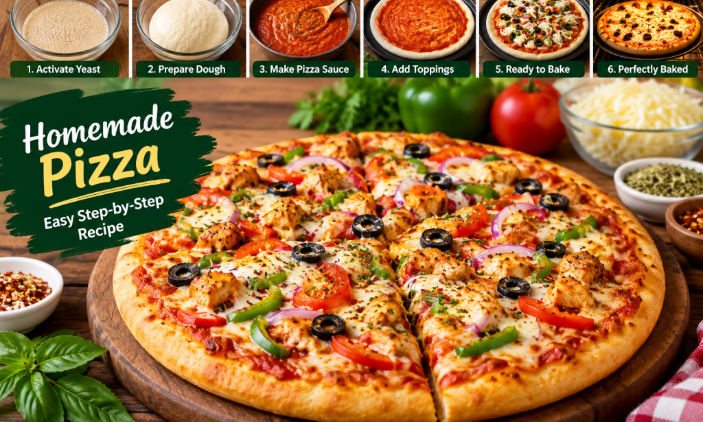 How to Make Delicious Homemade Pizza at Home: Easy Step-by-Step Recipe