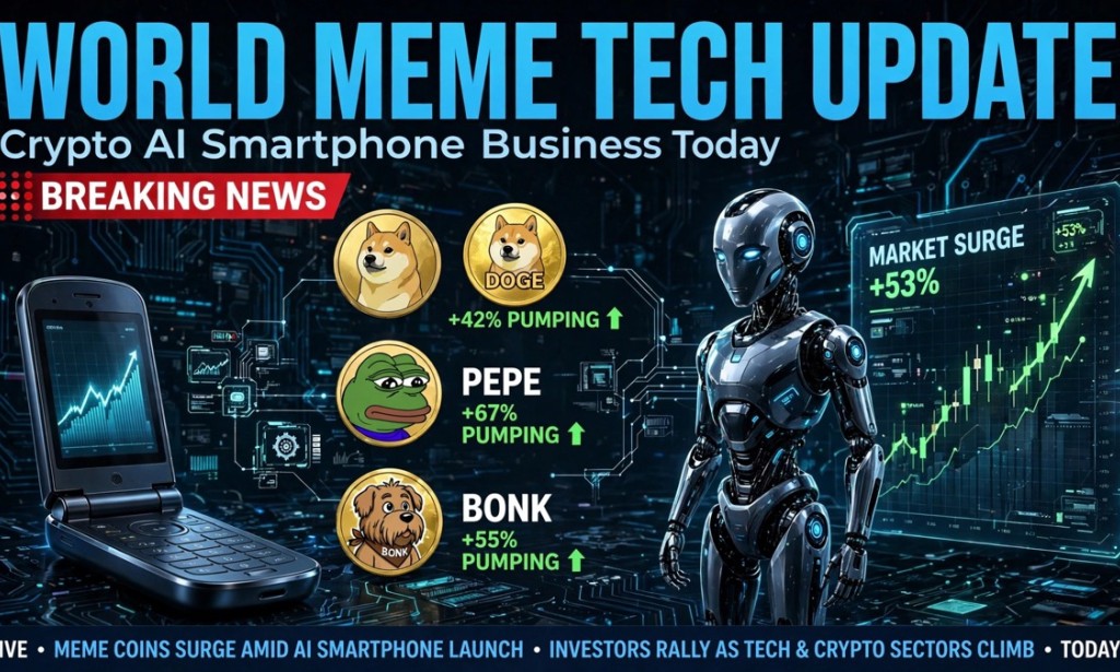 World Meme Tech Update Today: Crypto AI Smartphone Business Breaking - PEPE Pumps, Amazon AI Phone & Global Markets