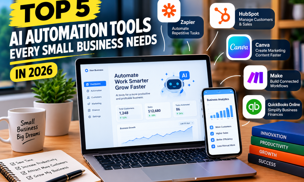 Top 5 AI Automation Tools Every Small Business Needs In 2026