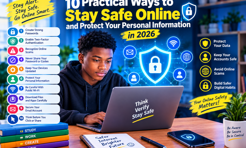 10 Practical Ways to Stay Safe Online and Protect Your Personal Information in 2026  Introduction  The internet has become an important part of everyday life.